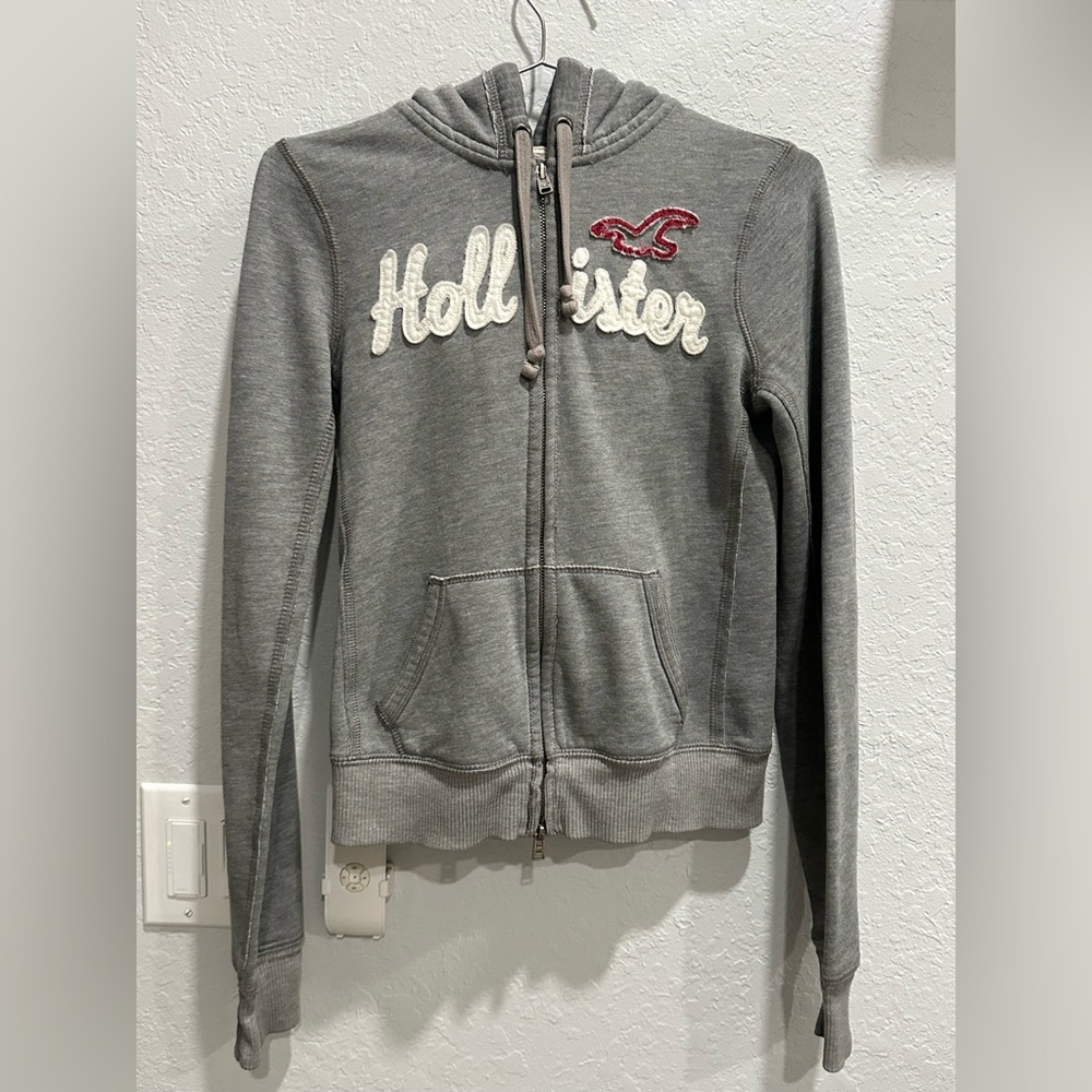 Hollister Gray Zip-Up Hoodie